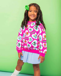 Baby Kids Bamboo Pajamas — The Powerpuff Girls™ Crew Neck Sweatshirt — Image 1