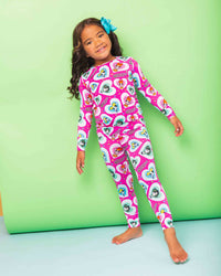Baby Kids Bamboo Pajamas — The Powerpuff Girls™ Long Sleeve Pajama Set — Image 1