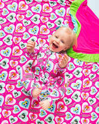 Baby Kids Bamboo Pajamas — The Powerpuff Girls™ Ruffle Bum Bum Blanket — Image 1