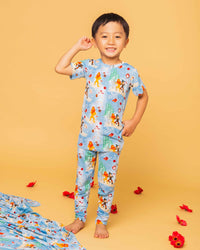Baby Kids Bamboo Pajamas — The Wizard of Oz™ Short Sleeve Pajama Set — Image 1