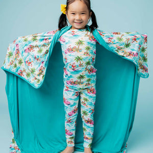 Baby Kids Bamboo Pajamas — Tis the Sea-son Bum Bum Blanket — Image 1