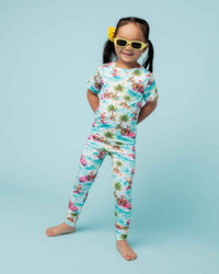 Baby Kids Bamboo Pajamas — Tis the Sea-son Short Sleeve Pajama Set — Image 1