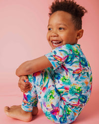 Baby Kids Bamboo Pajamas — The Turtle Package Short Sleeve Pajama Set — Image 1