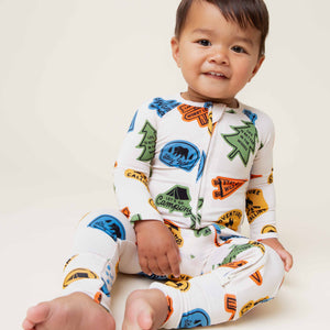 Baby Kids Bamboo Pajamas — Bums Goes Camping Convertible Romper Bundle — Image 7