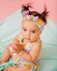 Baby Kids Bamboo Pajamas — Treat Yo'Self Headwrap — Image 1