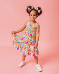 Baby Kids Bamboo Pajamas — Treat Yo'Self Sleeveless Dress & Shorts Set — Image 1