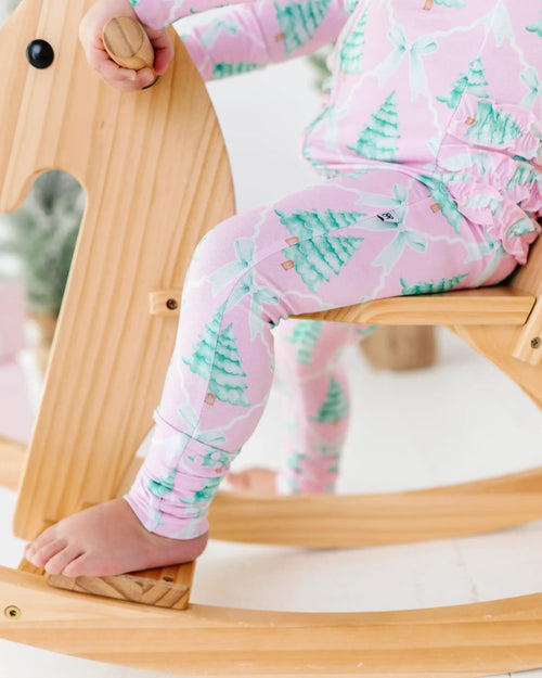 Baby Kids Bamboo Pajamas — Un-fir-gettable Convertible Ruffle Romper — Image 5