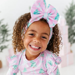 Baby Kids Bamboo Pajamas — Un-fir-gettable Biggie Bow — Image 1