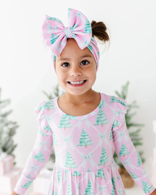 Baby Kids Bamboo Pajamas — Un-fir-gettable Party Dress & Shorts Set — Image 15