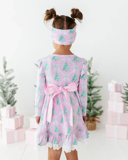 Baby Kids Bamboo Pajamas — Un-fir-gettable Party Dress & Shorts Set — Image 9
