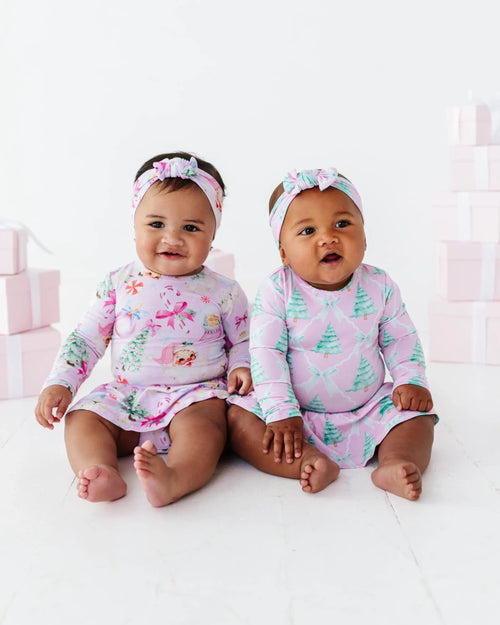 Baby Kids Bamboo Pajamas — Un-fir-gettable Ruffle Dress — Image 11