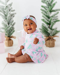 Baby Kids Bamboo Pajamas — Un-fir-gettable Ruffle Dress — Image 1