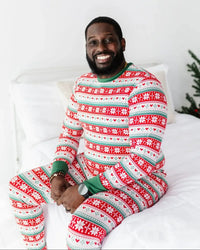 Baby Kids Bamboo Pajamas — Up To Snow Good Men's Shirt — Image 1