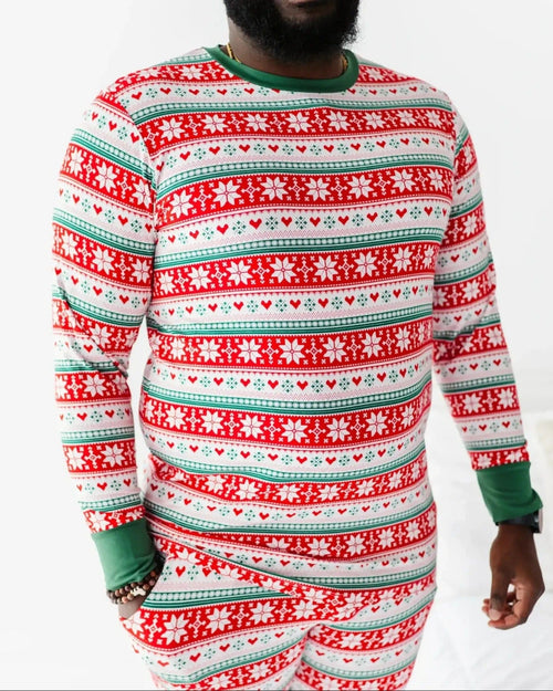 Baby Kids Bamboo Pajamas — Up To Snow Good Men's Shirt — Image 3