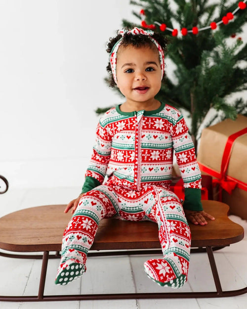 Baby Kids Bamboo Pajamas — Up To Snow Good Footie — Image 12