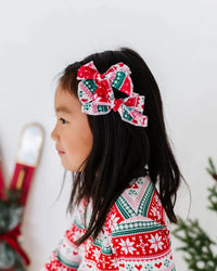Baby Kids Bamboo Pajamas — Up To Snow Good Woven Piggy Clip — Image 1