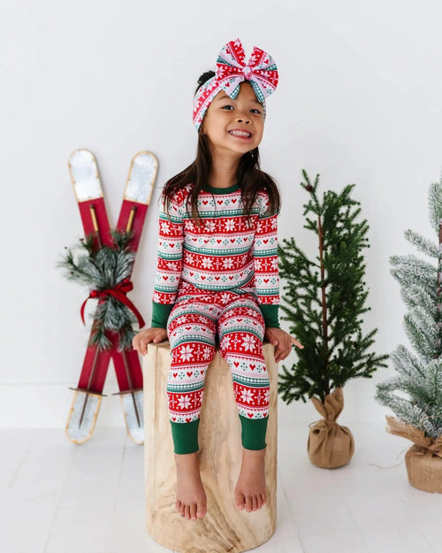 Bums & Roses - Baby & Kids Bamboo Pajamas - Up To Snow Good Two-Piece Pajama Set - Image 33