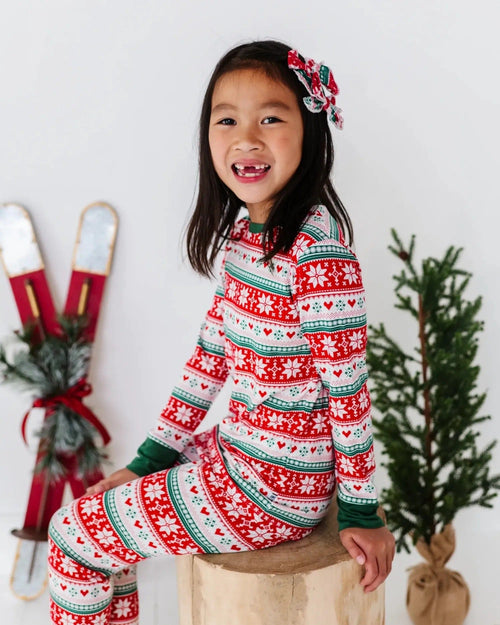 Baby Kids Bamboo Pajamas — Up To Snow Good Two-Piece Pajama Set — Image 8