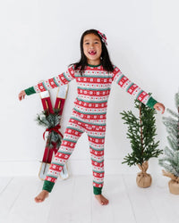 Baby Kids Bamboo Pajamas — Up To Snow Good Two-Piece Pajama Set — Image 1