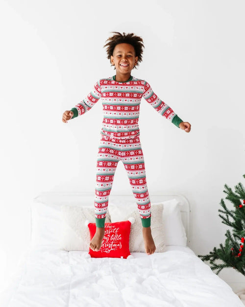 Baby Kids Bamboo Pajamas — Up To Snow Good Two-Piece Pajama Set — Image 10