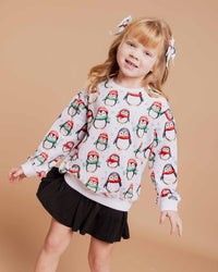 Baby Kids Bamboo Pajamas — Waddle It Be Crew Neck Sweatshirt — Image 1