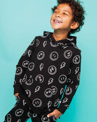 Baby Kids Bamboo Pajamas — Watts Up! Pullover Hoodie — Image 1