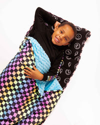 Baby Kids Bamboo Pajamas — Checkered Charm Sleeping Bag — Image 1