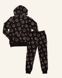 Baby Kids Bamboo Pajamas — Watts Up! Pullover Hoodie & Relaxed Fit Sweatpants Bundle — Image 1