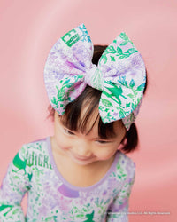Baby Kids Bamboo Pajamas — Wicked Biggie Bow — Image 1