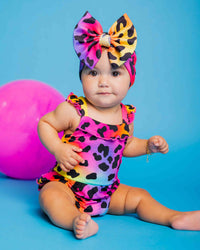 Baby Kids Bamboo Pajamas — Wild About Hue Bubble Romper — Image 1