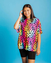Baby Kids Bamboo Pajamas — Wild About Hue Women's Oversized T-Shirt — Image 1