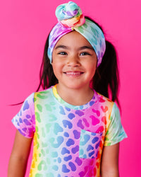 Baby Kids Bamboo Pajamas — Wild Child Top Knot — Image 1