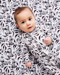 Baby Kids Bamboo Pajamas — Wild Stripes Bum Bum Blanket — Image 1