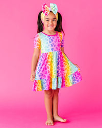Baby Kids Bamboo Pajamas — Wild Child Girls Dress & Shorts Set — Image 1