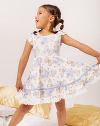 Baby Kids Bamboo Pajamas — Wish Upon A Wing Cap Sleeve Party Dress & Shorts Set — Image 1