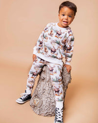 Baby Kids Bamboo Pajamas — Wood You Believe It Jogger Set — Image 1