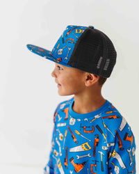 Baby Kids Bamboo Pajamas — Wrench & Repeat Hat — Image 1