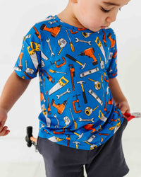Baby Kids Bamboo Pajamas — Wrench & Repeat T-Shirt & Shorts Set — Image 1