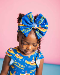 Baby Kids Bamboo Pajamas — Yellow Submarine™ Biggie Bow — Image 1
