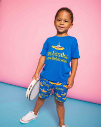 Baby Kids Bamboo Pajamas — Yellow Submarine™ Short Sleeve T-Shirt & Shorts Set — Image 1