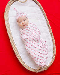 Baby Kids Bamboo Pajamas — You Are So Loved Swaddle & Beanie Set — Image 1
