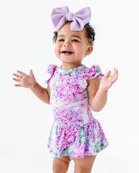 Baby Kids Bamboo Pajamas — You Had Me At Hydrangea Ruffle Dress — Image 1