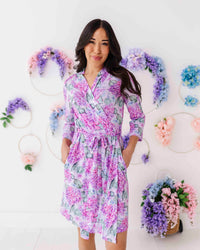 Baby Kids Bamboo Pajamas — You Had Me At Hydrangea Robe — Image 1