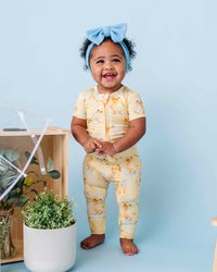Baby Kids Bamboo Pajamas — You Quack Me Up Romper — Image 1