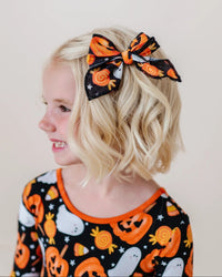 Baby Kids Bamboo Pajamas — You've Been Ghosted Woven Alligator Clip — Image 1