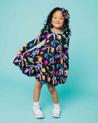Baby Kids Bamboo Pajamas — Zero Gravity Long Sleeve Dress & Shorts Set — Image 1