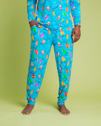 Baby Kids Bamboo Pajamas — A Very Lit-mas Men's Pants — Image 1