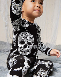 Baby Kids Bamboo Pajamas — After Glow Convertible Romper — Image 1