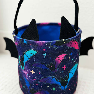 Baby Kids Bamboo Pajamas — Bat Attitude Halloween Treat Basket — Image 1
