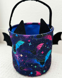 Baby Kids Bamboo Pajamas — Bat Attitude Halloween Treat Basket — Image 1